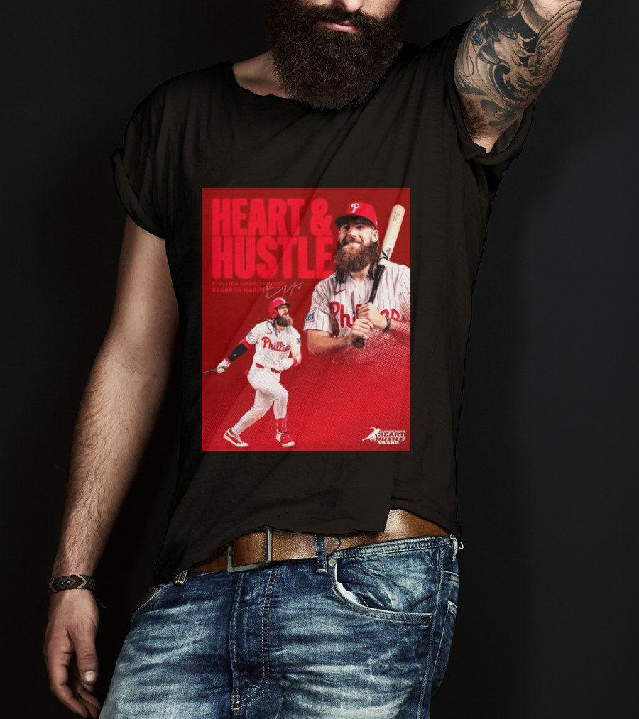 Philadelphia Phillies Heart & Hustle Award Winner Brandon Marsh T-Shirt
