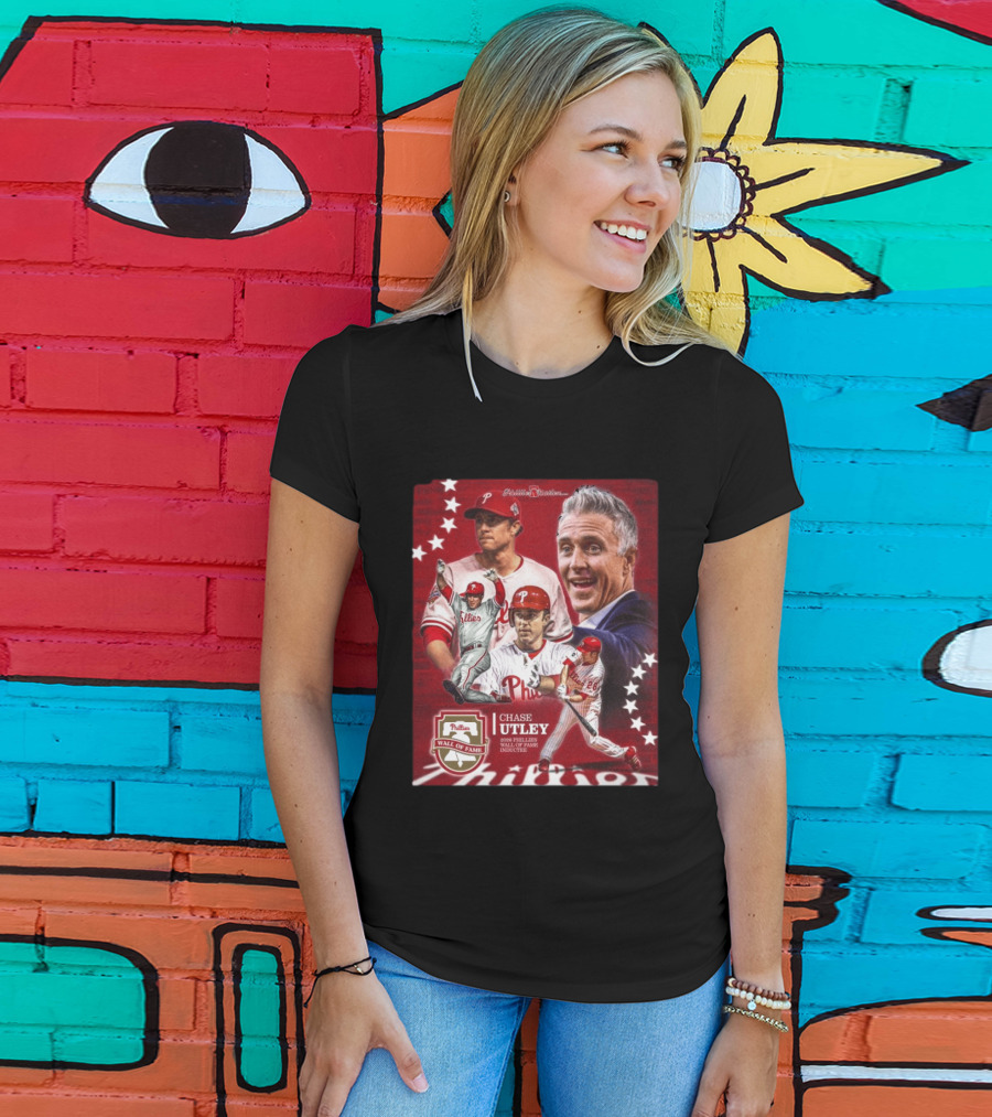 Phillies Nation Chase Utley 2026 Wall Of Fame Inductee Phillies T-Shirt