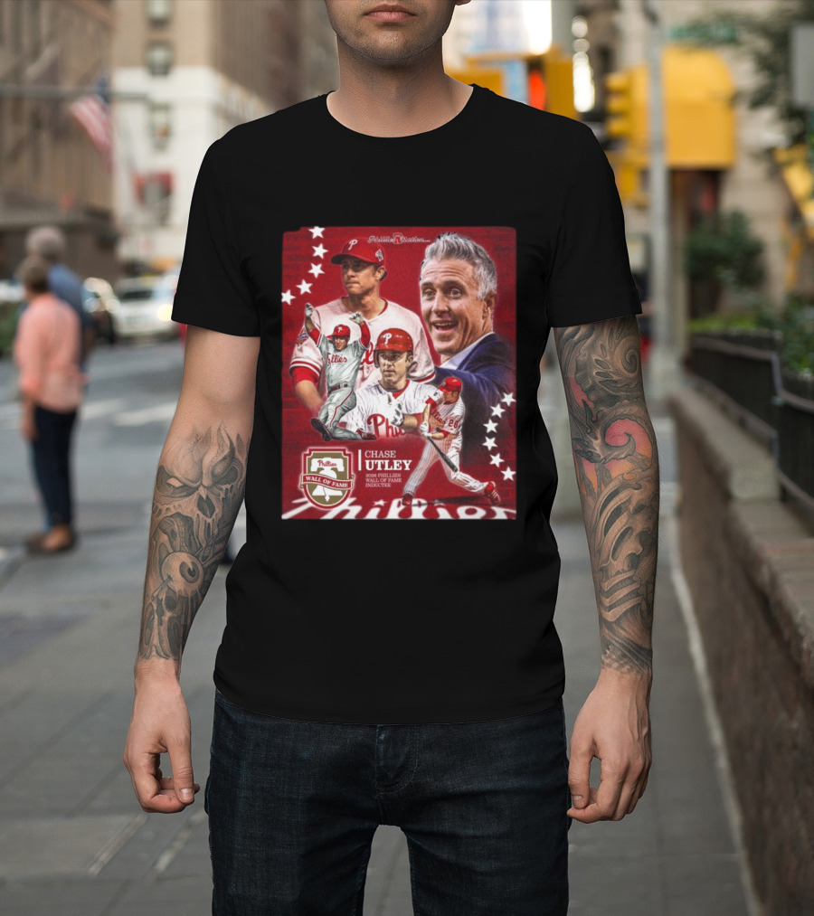 Phillies Nation Chase Utley 2026 Wall Of Fame Inductee Phillies T-Shirt