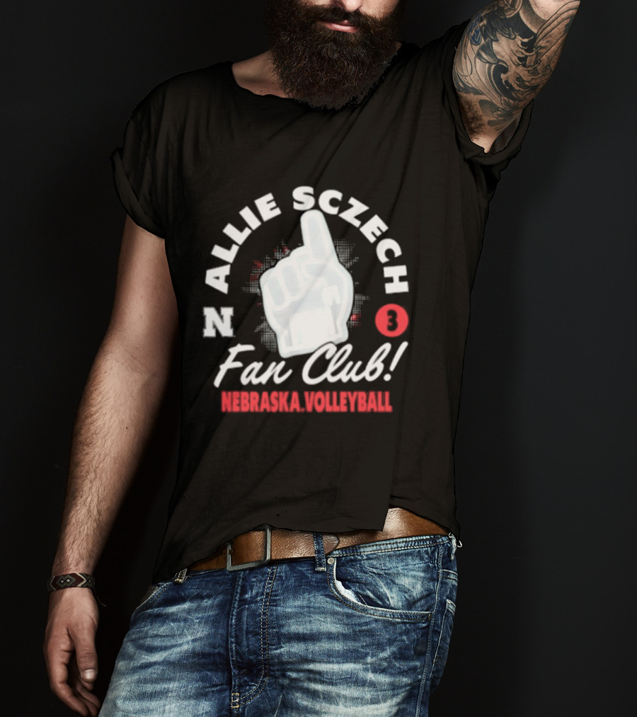 Allie Sczech Fan Club Nebraska Volleyball 3 T-Shirt
