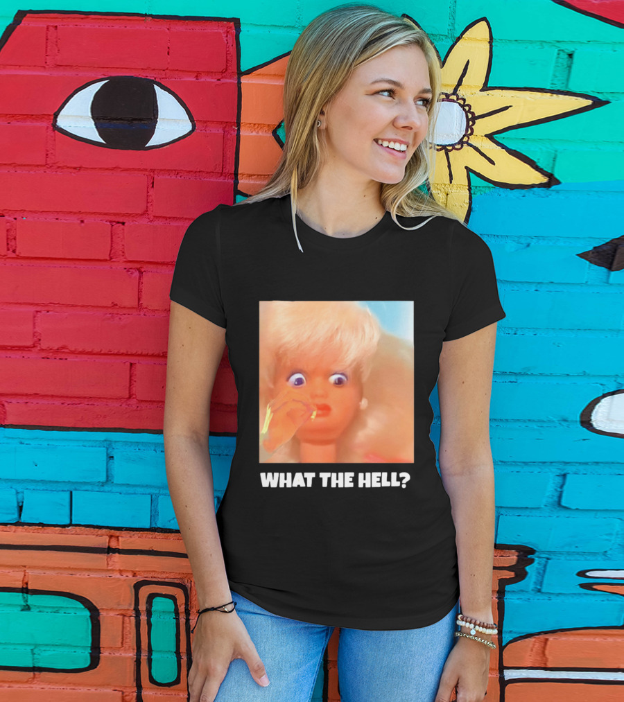 What The Hell Doll Meme Reaction Funny Expression T-Shirt