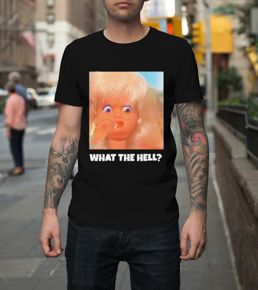 What The Hell Doll Meme Reaction Funny Expression T-Shirt