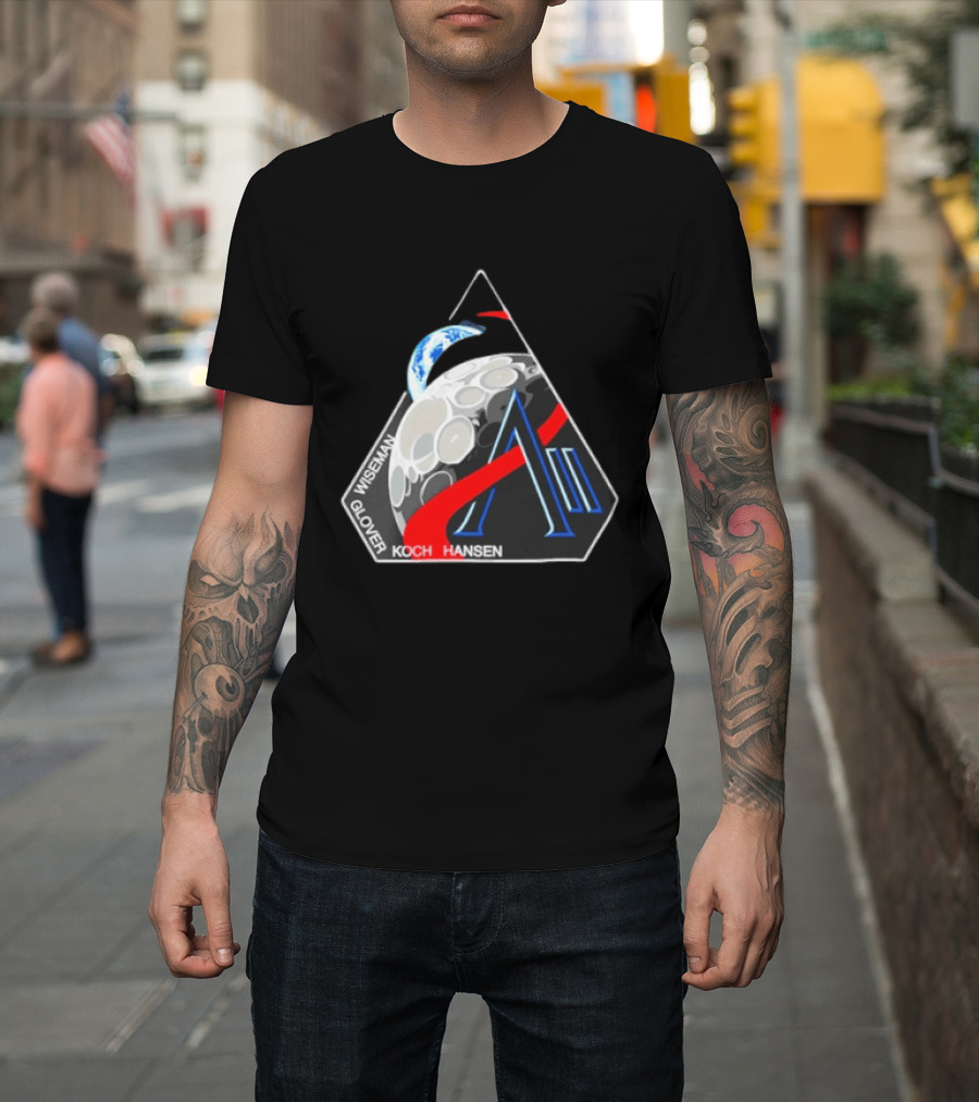NASA Artemis 2 Mission Wiseman Glover Koch Hansen Moon Earth T-Shirt