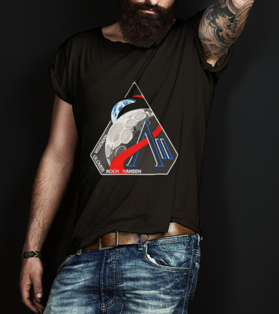 NASA Artemis 2 Mission Wiseman Glover Koch Hansen Moon Earth T-Shirt