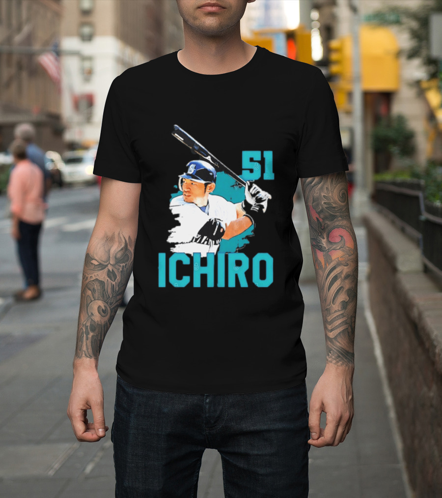 Ichiro Suzuki 51 Seattle Mariners MLB Baseball T-Shirt