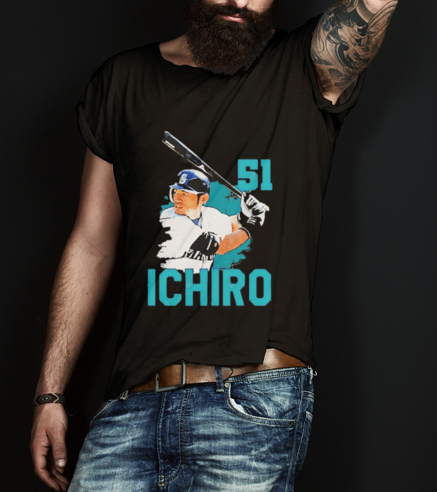 Ichiro Suzuki 51 Seattle Mariners MLB Baseball T-Shirt