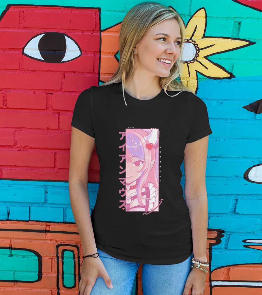 Ironmouse VTuber Kawaii Anime Katakana Panel T-Shirt