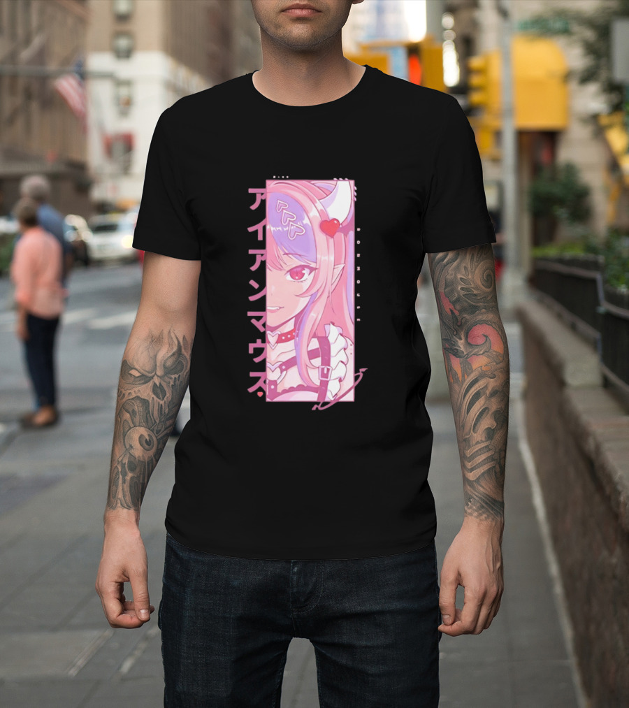 Ironmouse VTuber Kawaii Anime Katakana Panel T-Shirt