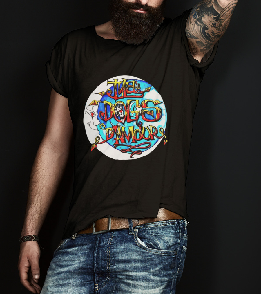 The Dogs D'Amour Iconic Band Logo Vibrant Skull T-Shirt