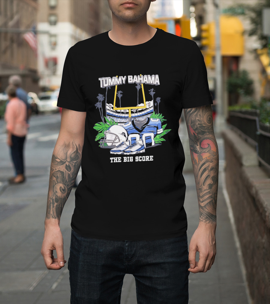 Tommy Bahama The Big Score Football Stadium Jersey And Gear T-Shirt