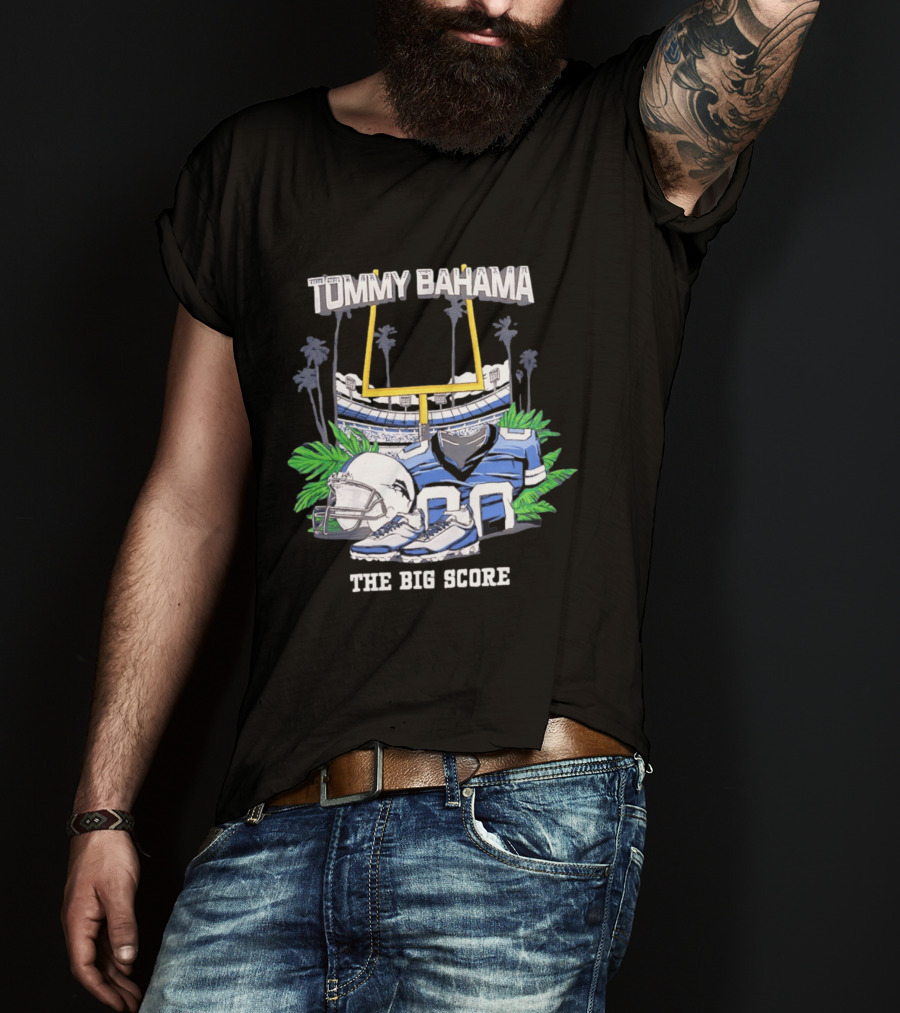 Tommy Bahama The Big Score Football Stadium Jersey And Gear T-Shirt