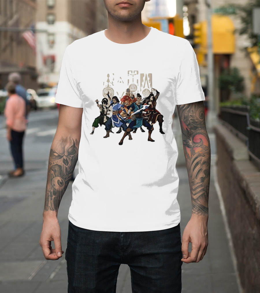 Avatar The Last Airbender Aang Katara Toph Sokka Zuko Elemental T-Shirt