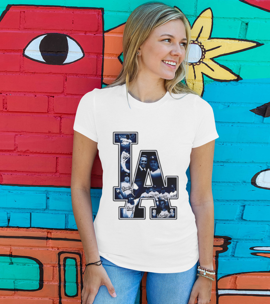 Los Angeles Dodgers Legends LA MLB Baseball Team Vintage Photography T-Shirt