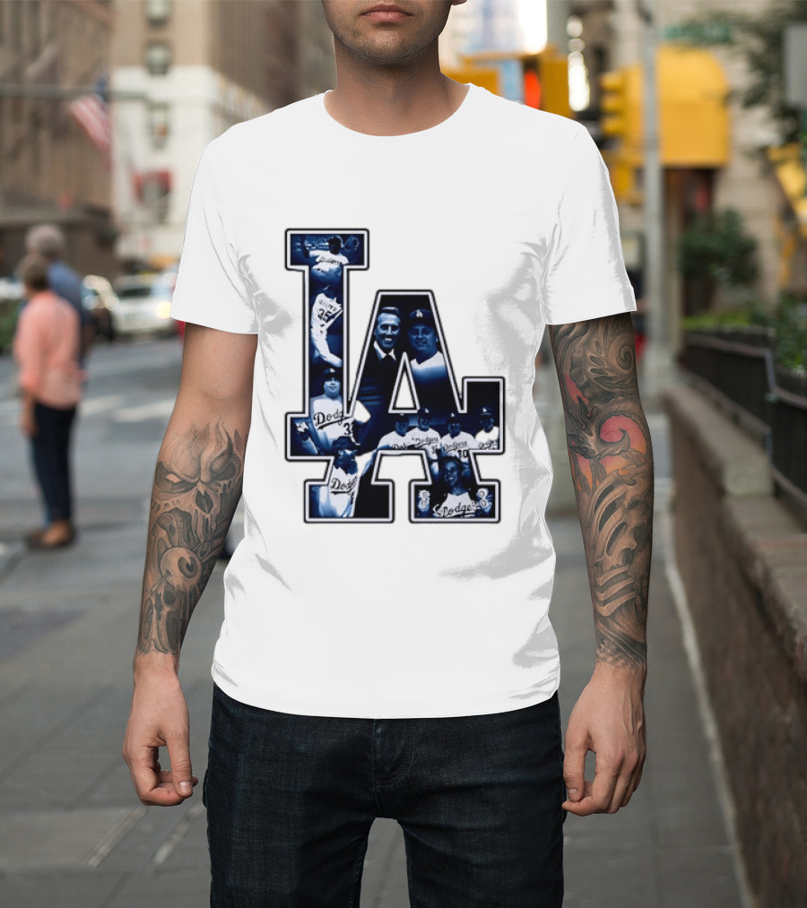 Los Angeles Dodgers Legends LA MLB Baseball Team Vintage Photography T-Shirt