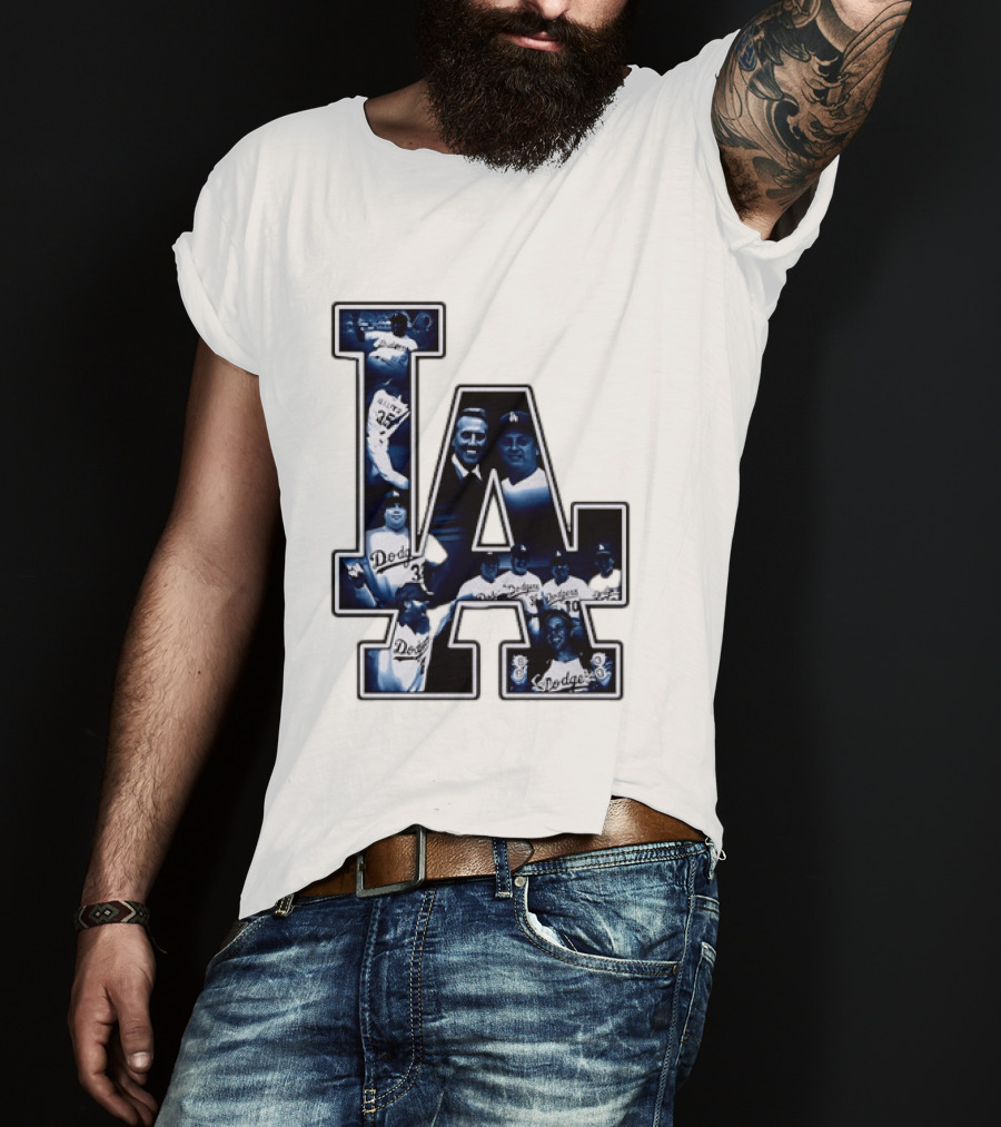 Los Angeles Dodgers Legends LA MLB Baseball Team Vintage Photography T-Shirt