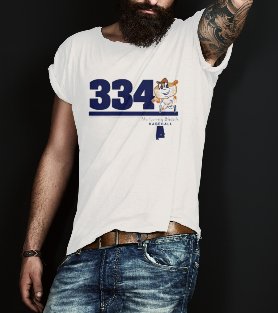 Montgomery Biscuits Baseball 334 Biscuits T-Shirt