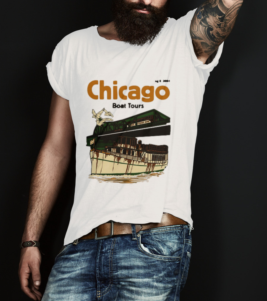 Dave Matthews Band Chicago Boat Tours August 8 2004 Vintage Concert T-Shirt