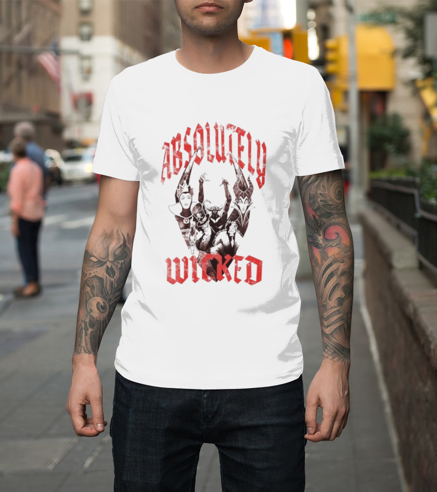 Disney Villains Absolutely Wicked Distressed Iconic Characters T-Shirt