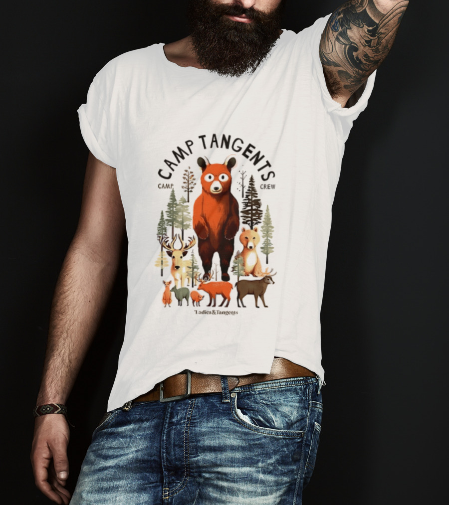 Camp Tangents Bear Crew Wildlife Forest Animals T-Shirt