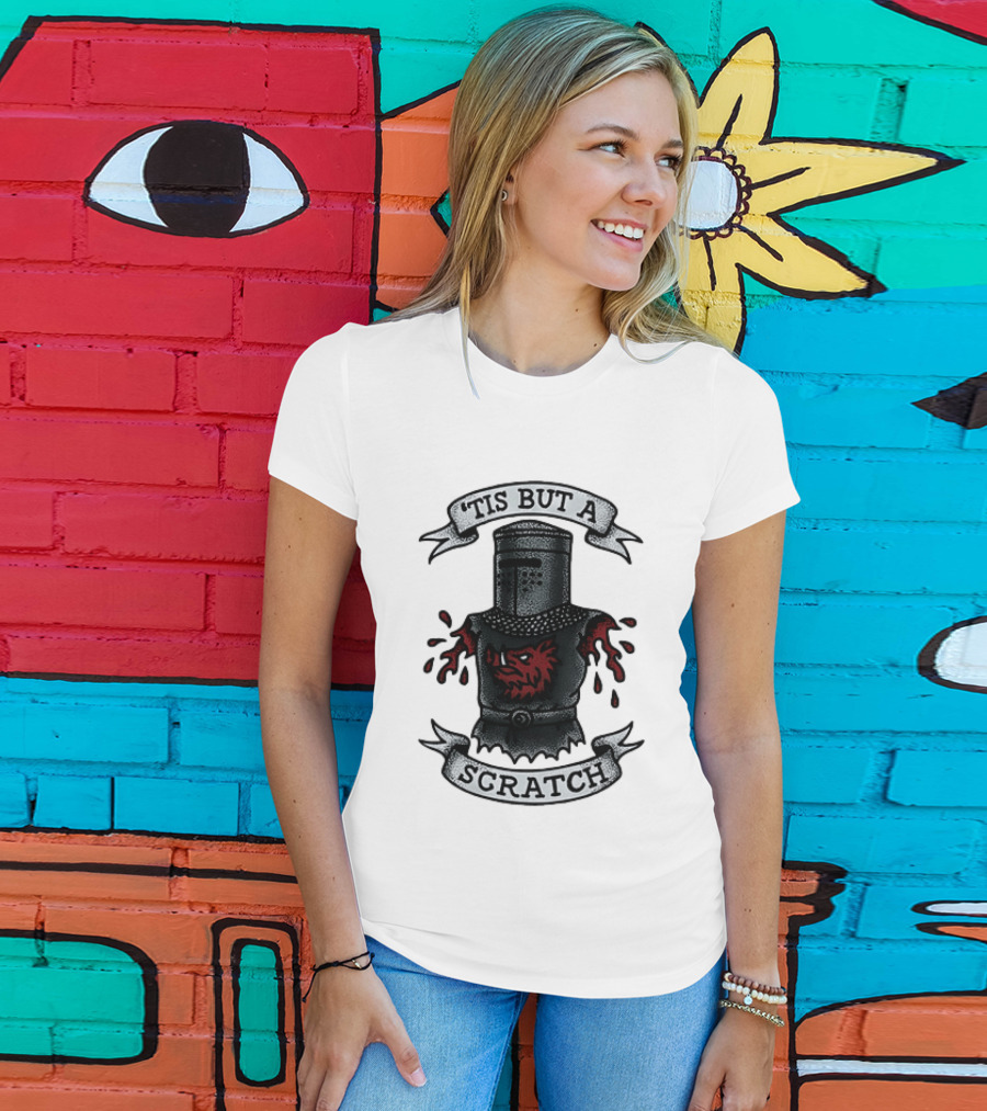 Tis But A Scratch Monty Python Black Knight Humor T-Shirt