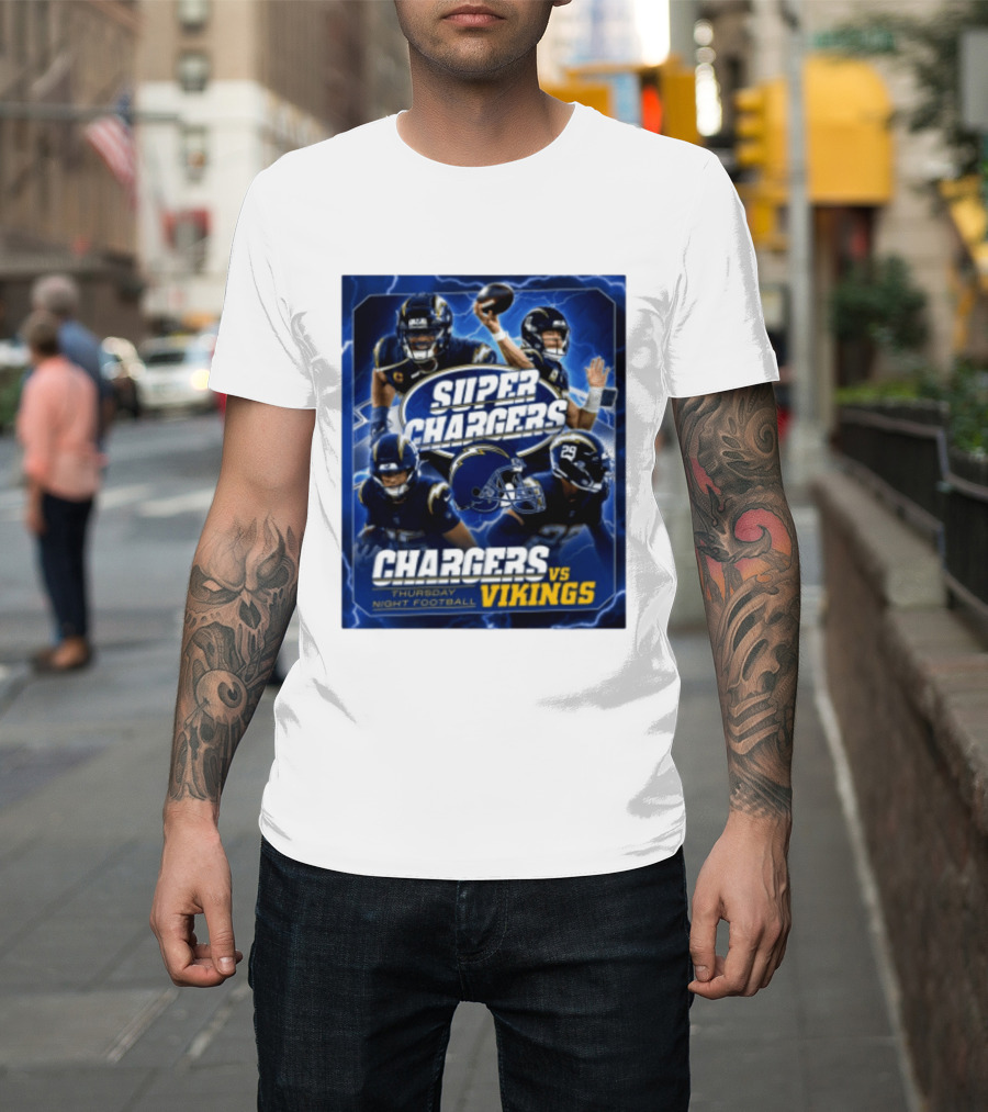 Super Chargers Vs Vikings Thursday Night Football 2025 T-Shirt