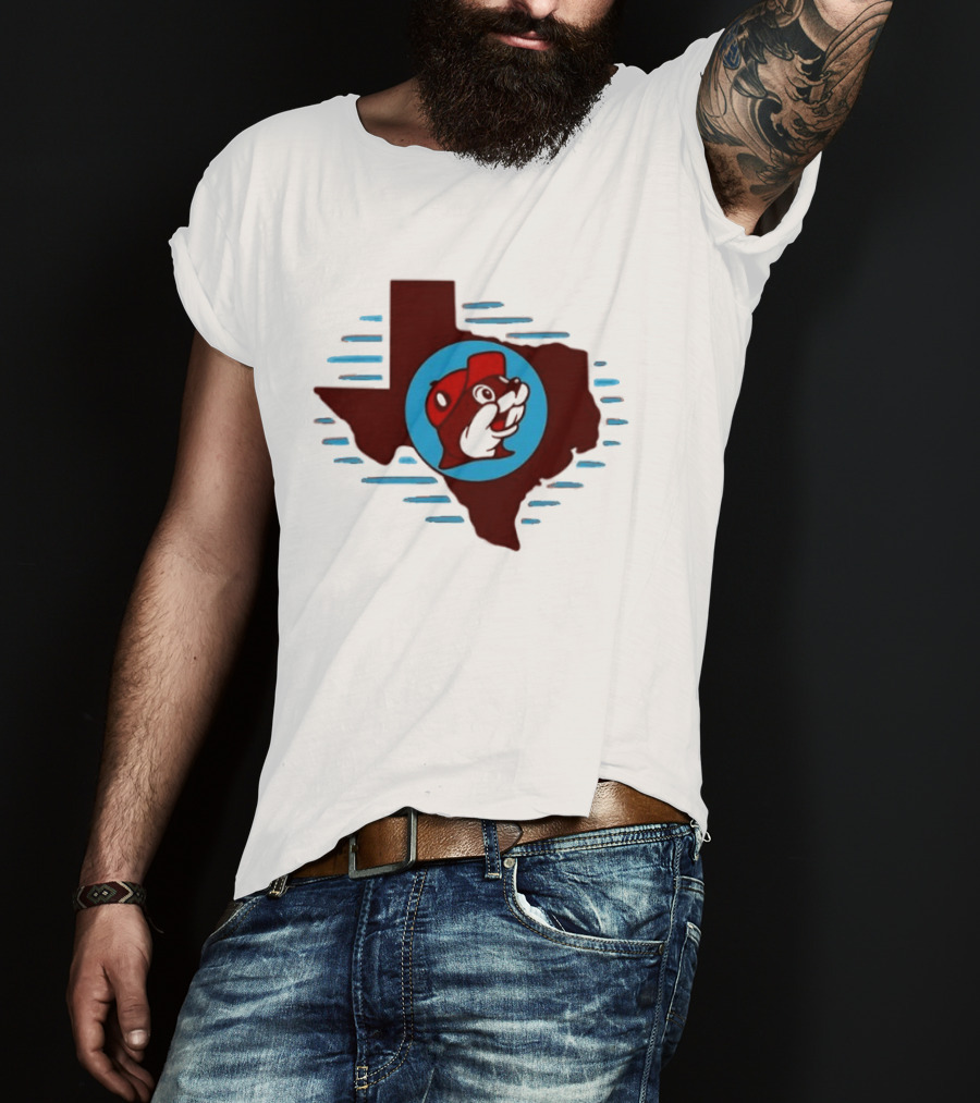 Buc Ees Texas Beaver Icon State Outline Trending T-Shirt