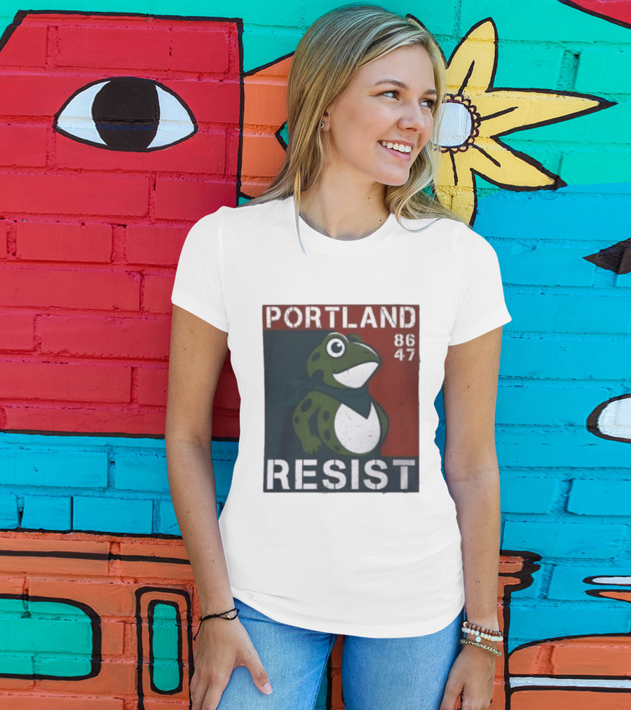 Portland Resist Frog 86 47 Protect The Frogs Trending Men T-Shirt