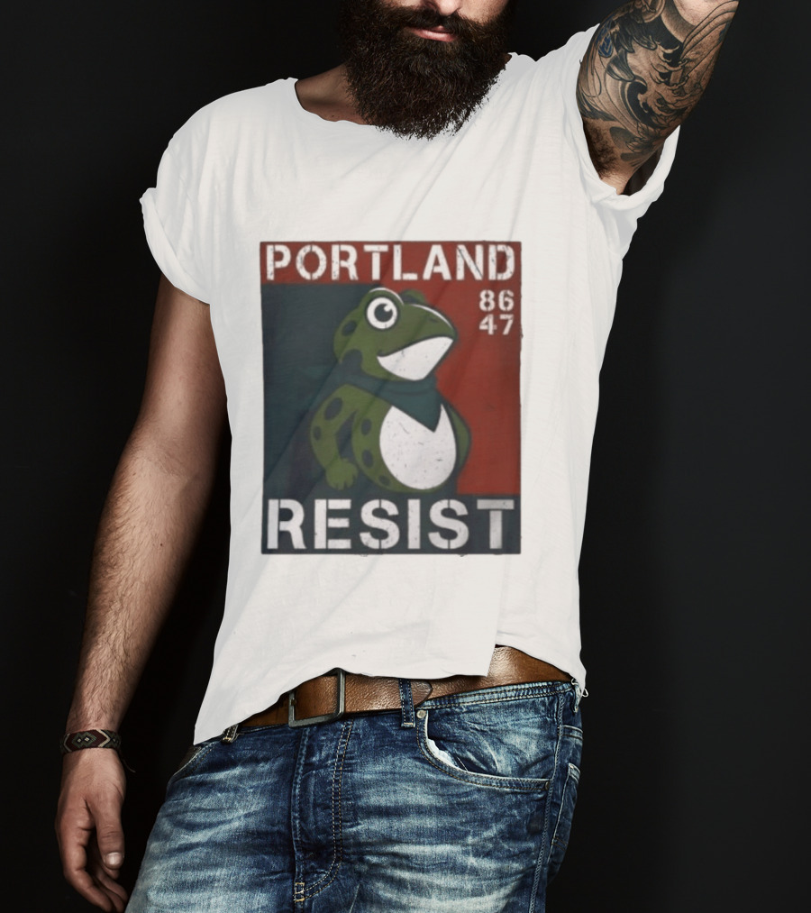 Portland Resist Frog 86 47 Protect The Frogs Trending Men T-Shirt