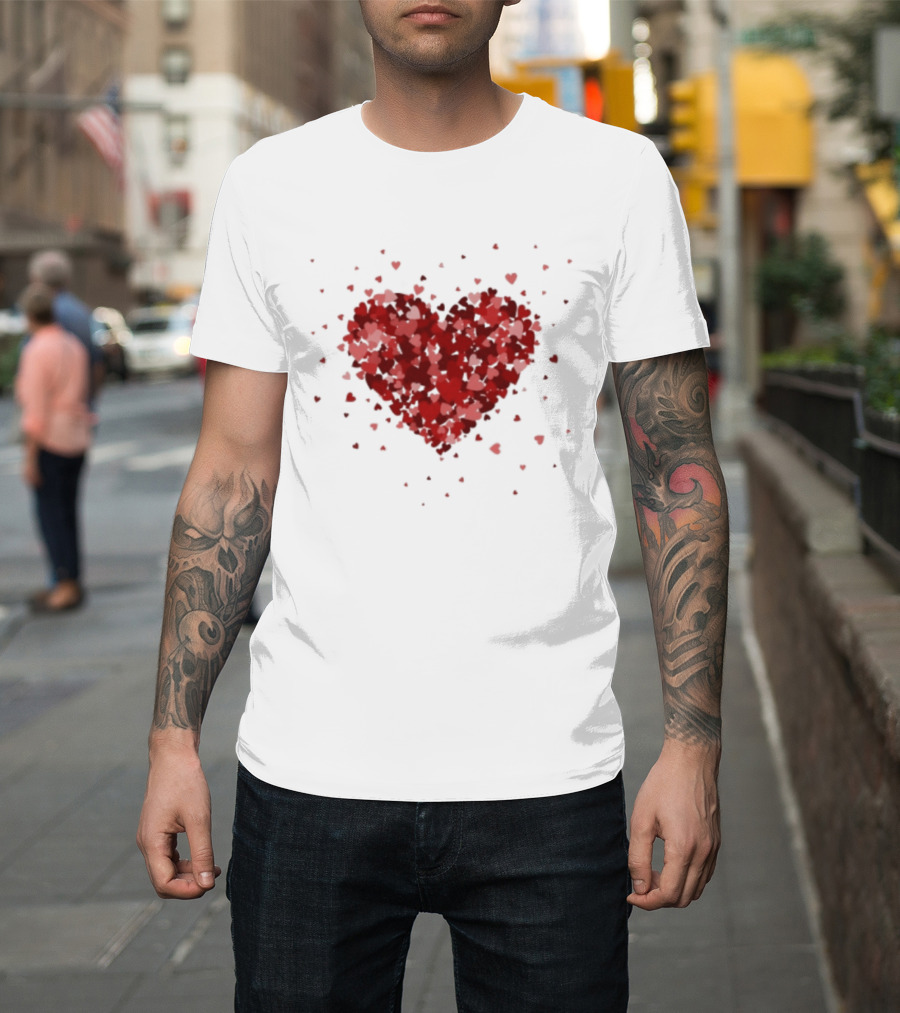 Romantic Valentine Tiny Hearts Xoxo Love T-Shirt