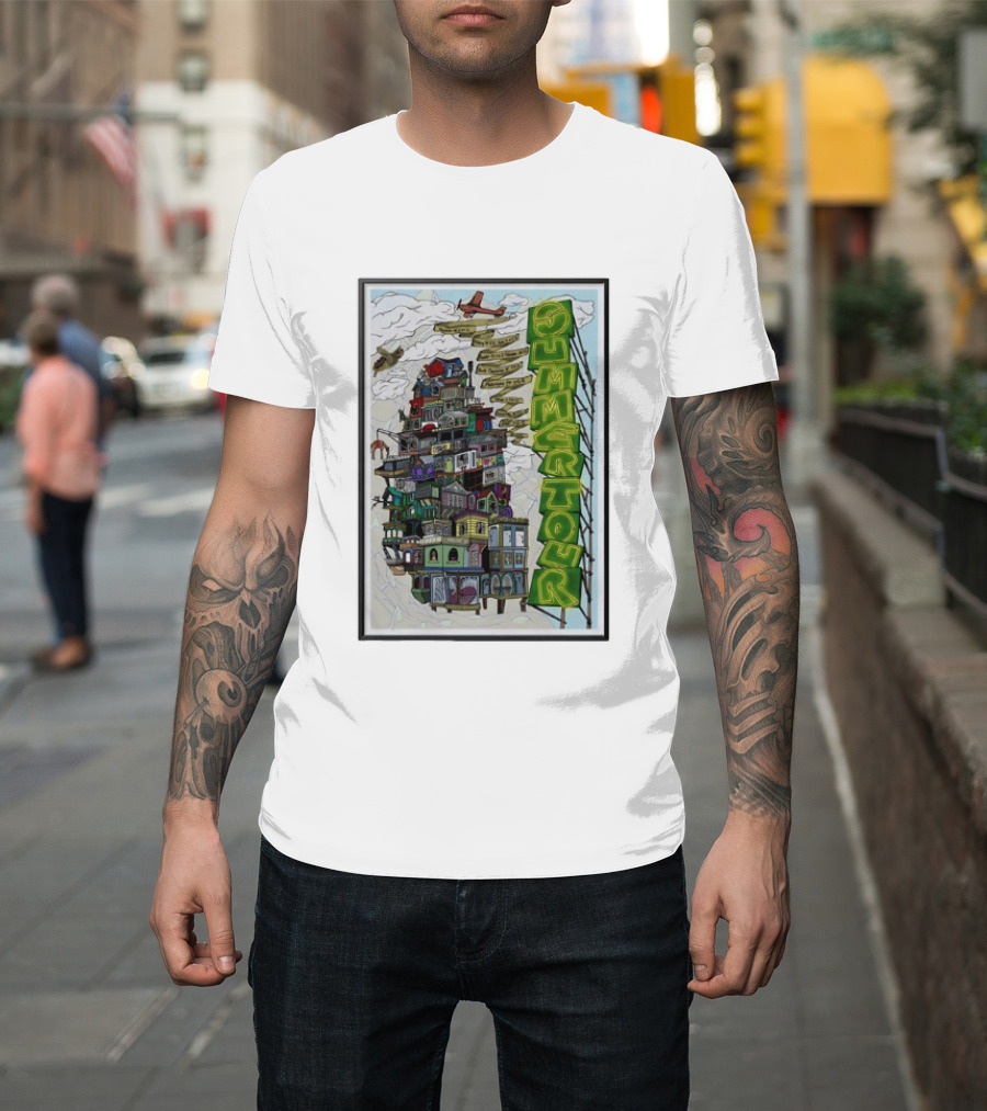 Phish Summer Tour 2025 With Signposts And Plane T-Shirt