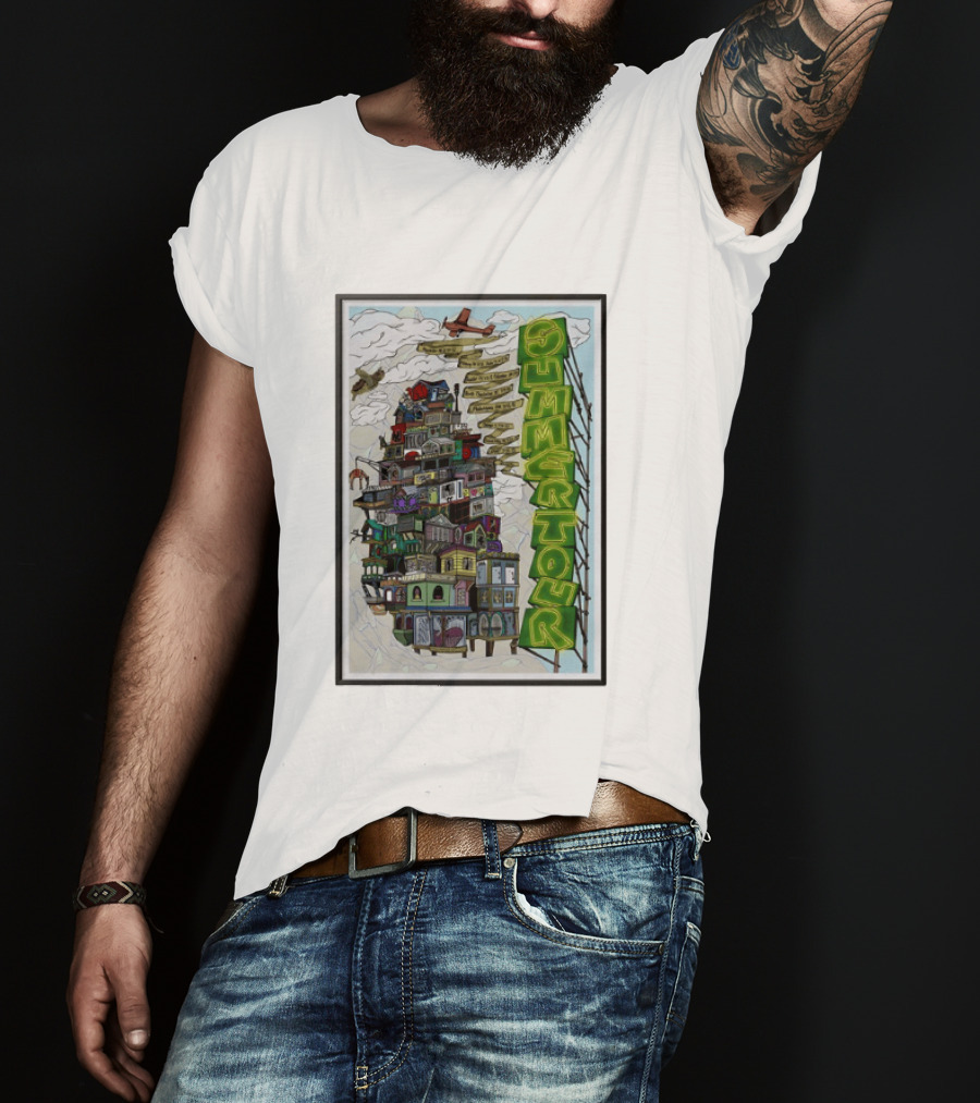 Phish Summer Tour 2025 With Signposts And Plane T-Shirt