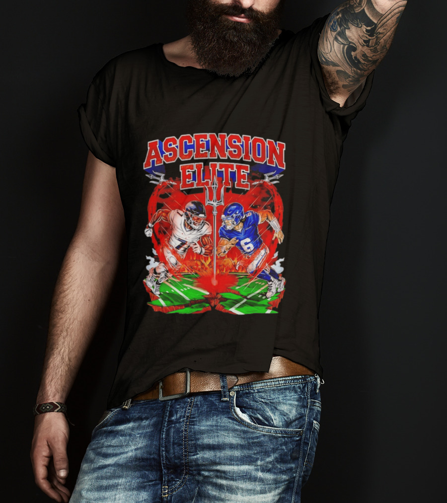 Ascension Elite Football Players Trident Fire Field Face Off T-Shirt