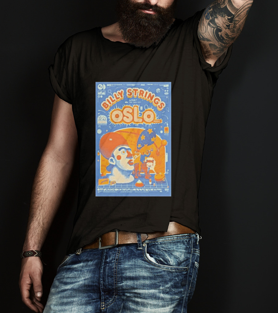 Billy Strings Live Oslo Norway 06.10 Tour Event T-Shirt