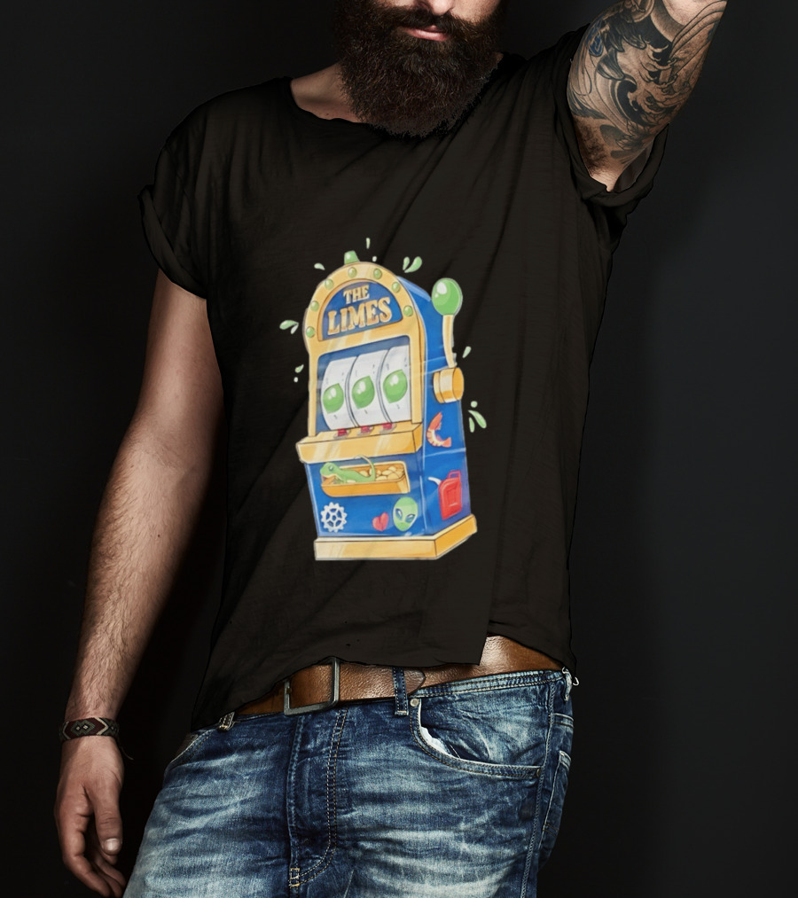 The Limes Slot Machine Gambling Casino With Aliens And Citrus T-Shirt
