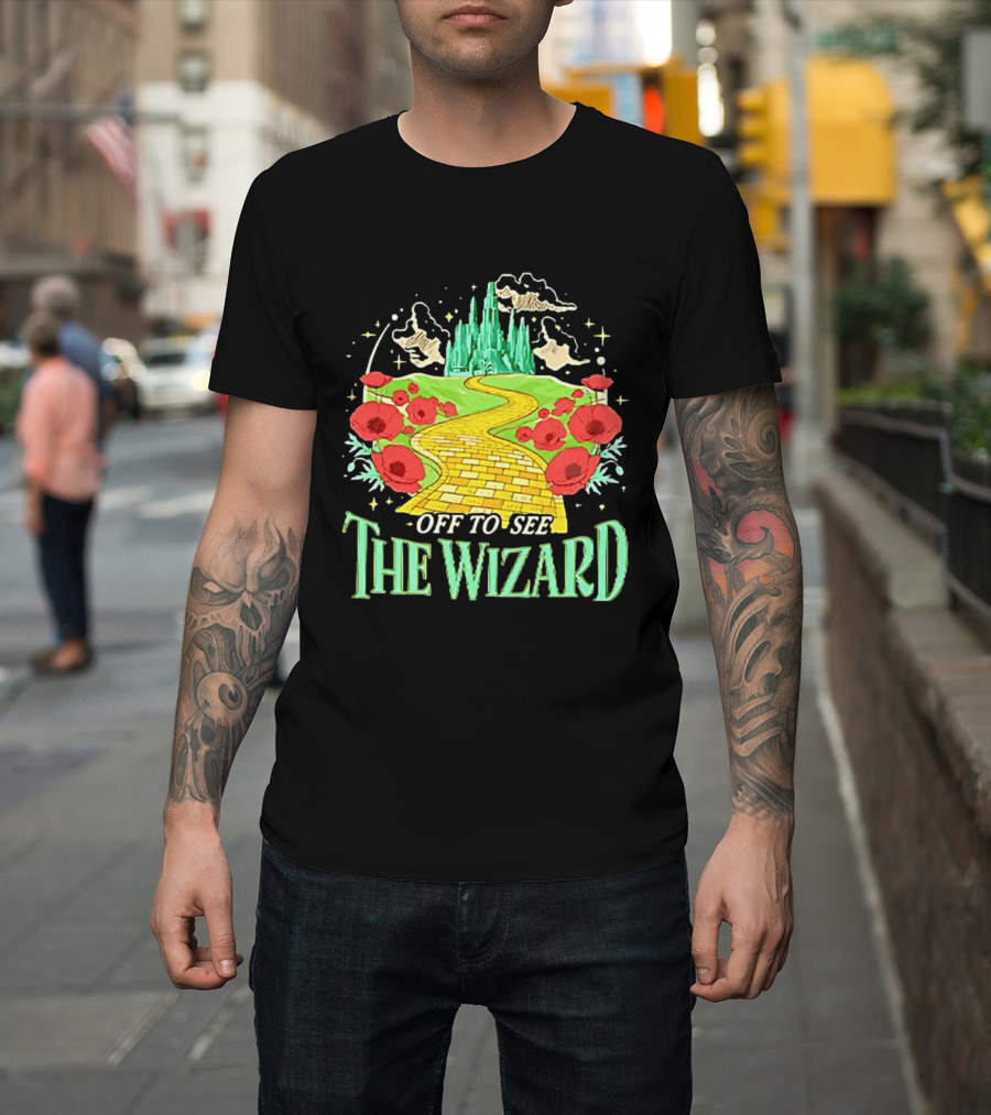 Off To See The Wizard Yellow Brick Road Fantasy Longsleeve T-Shirt