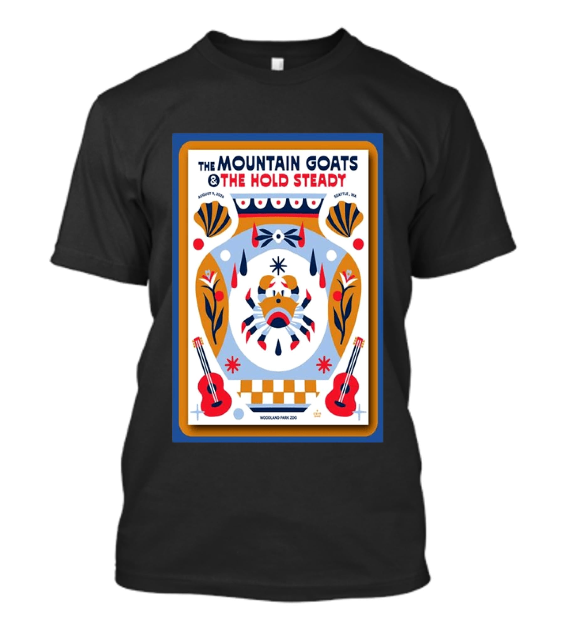 The Mountain Goats & The Hold Steady August 9 2026 Seattle Woodland Park Zoo Tour T-Shirt