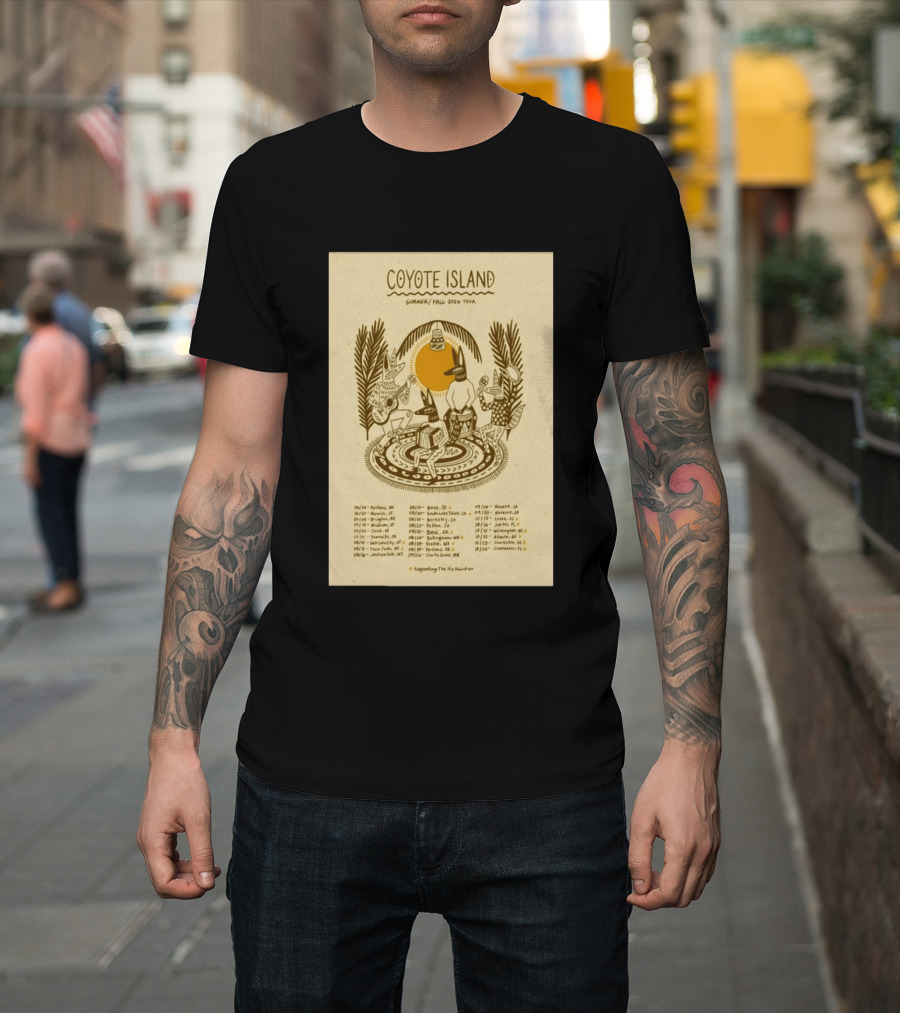 Coyote Island Summer Fall 2026 Tour Portland Boise Berkeley Petaluma T-Shirt