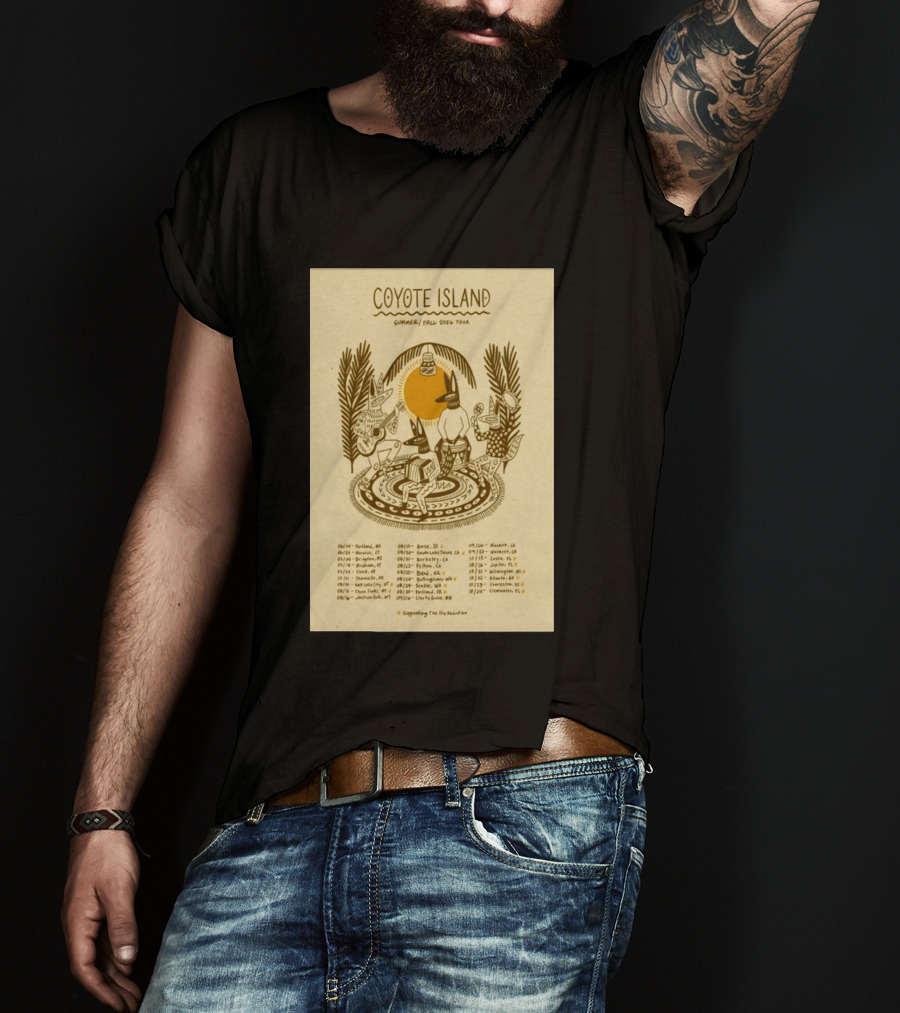 Coyote Island Summer Fall 2026 Tour Portland Boise Berkeley Petaluma T-Shirt