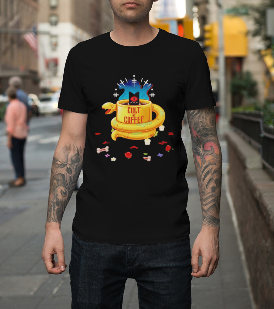Cult Of Coffee Occult Snake Candle Witchcraft Cup T-Shirt