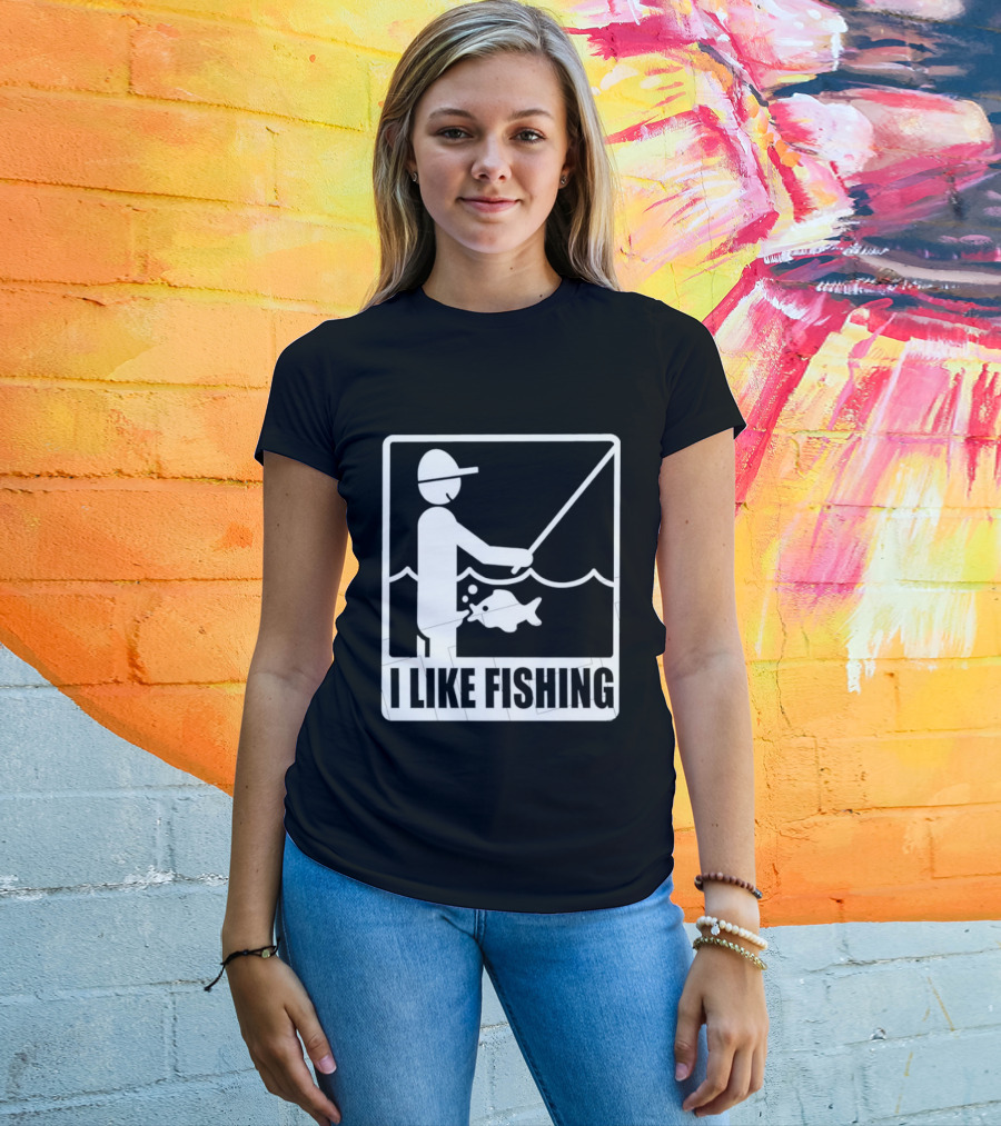 I Like Fishing Fisherman Angler Catching Fish T-Shirt