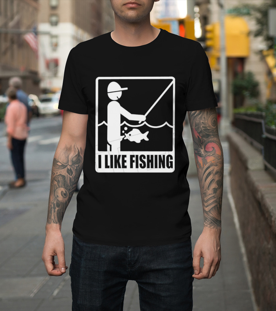 I Like Fishing Fisherman Angler Catching Fish T-Shirt