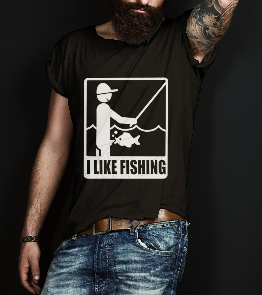 I Like Fishing Fisherman Angler Catching Fish T-Shirt