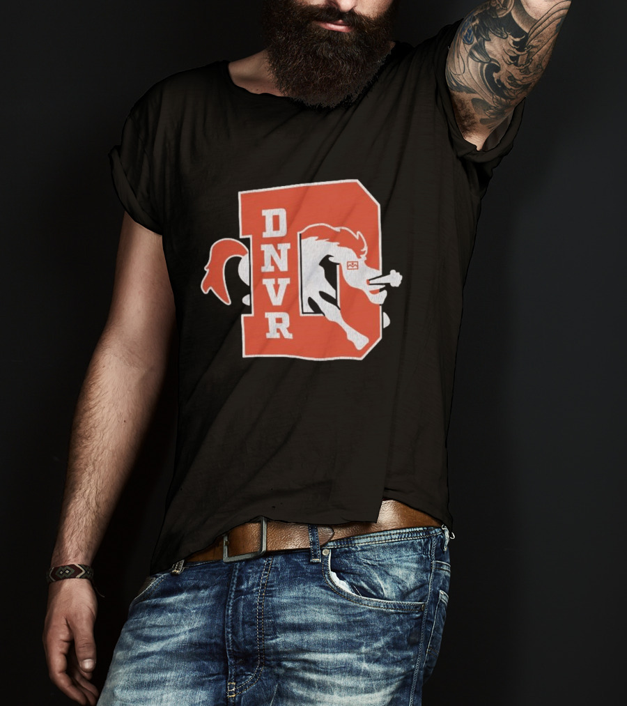DNVR Denver Broncos Retro Horse Head T-Shirt