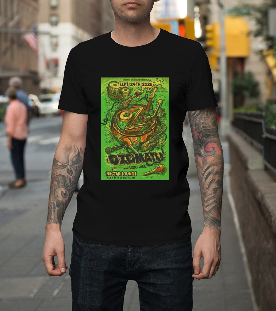 Ozomatli At Nectar Lounge Seattle With Lobo Lara September 24th 2026 T-Shirt