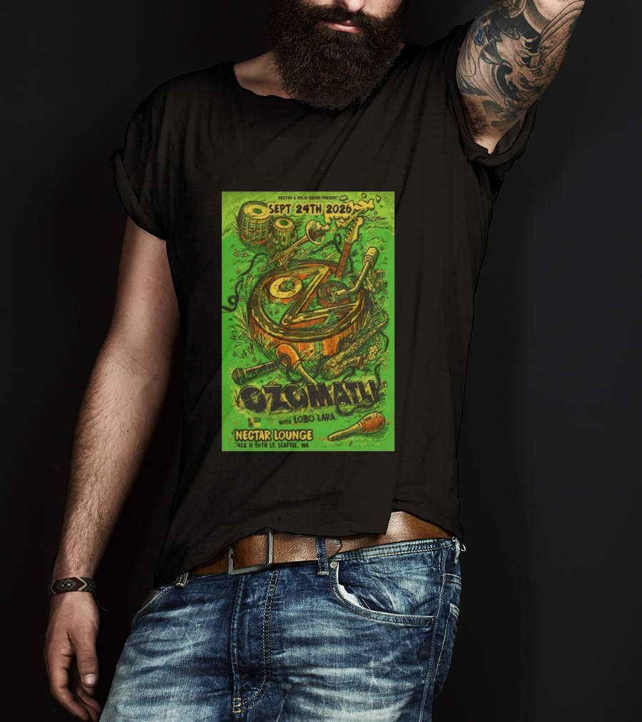 Ozomatli At Nectar Lounge Seattle With Lobo Lara September 24th 2026 T-Shirt