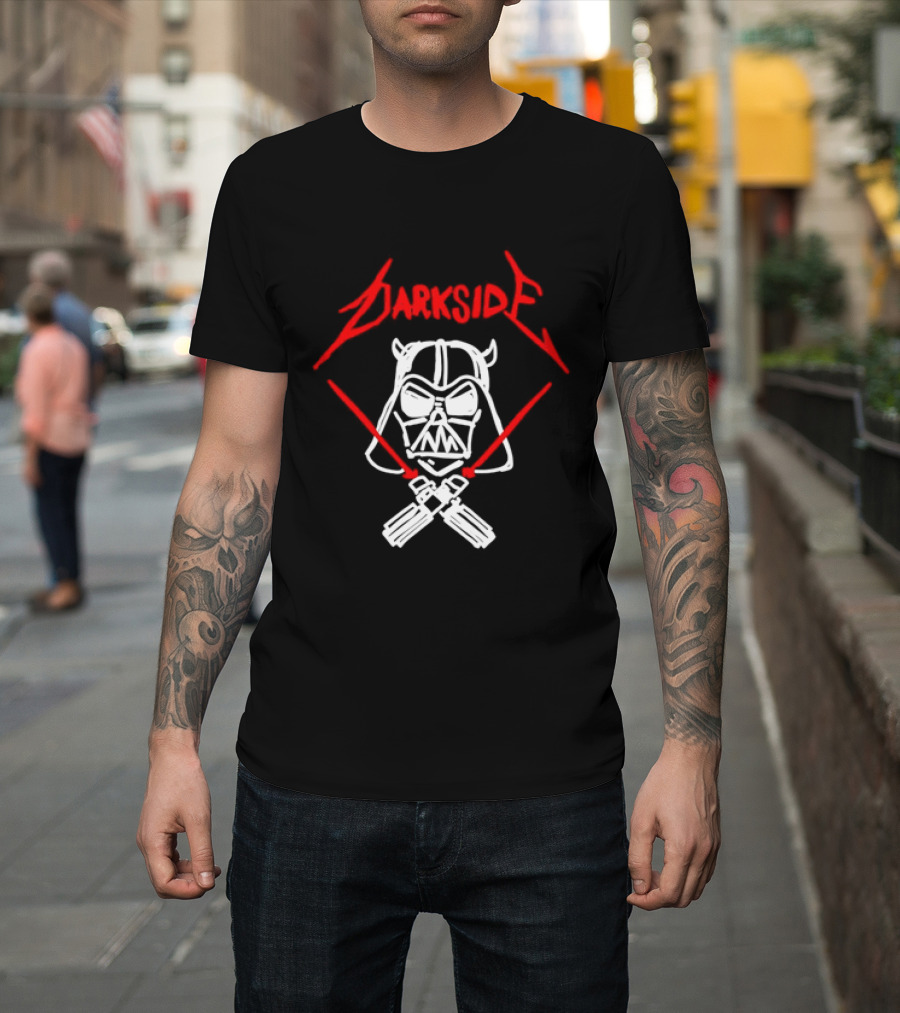 Darth Vader Join The Dark Side Metal Crossover Darkside Zwrocle Lightsabers T-Shirt