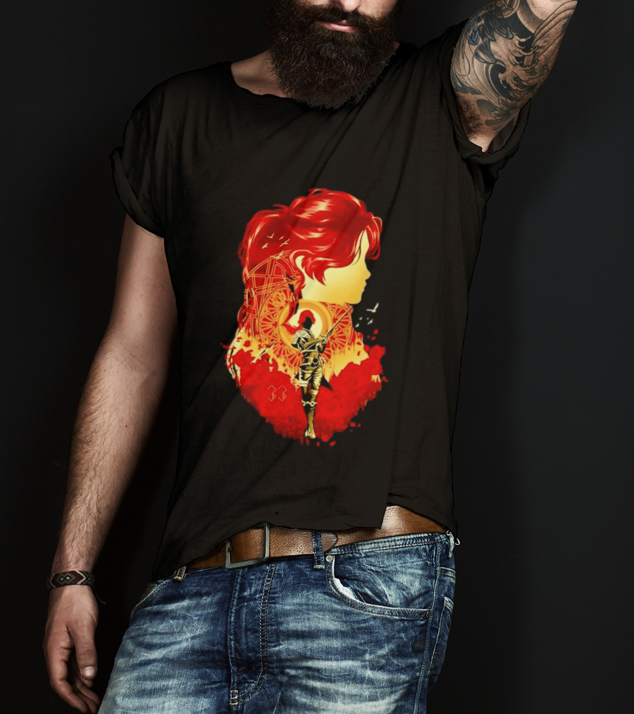 Paintress Expeditioner Red Haired Warrior Emblem 33 Discovery T-Shirt