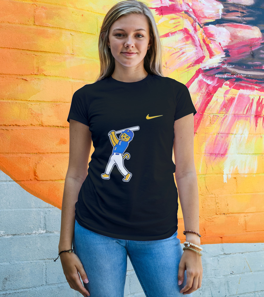 Pittsburgh Panthers Baseball Cartoon Mascot Batter Nike Sportswear T-Shirt