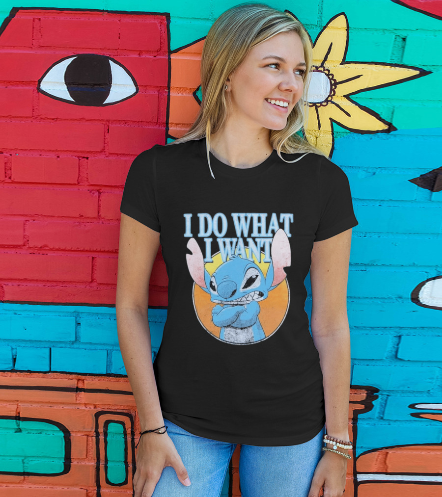 Disney Lilo And Stitch Men's Stitch I Do What I Want Vintage Look T-Shirt