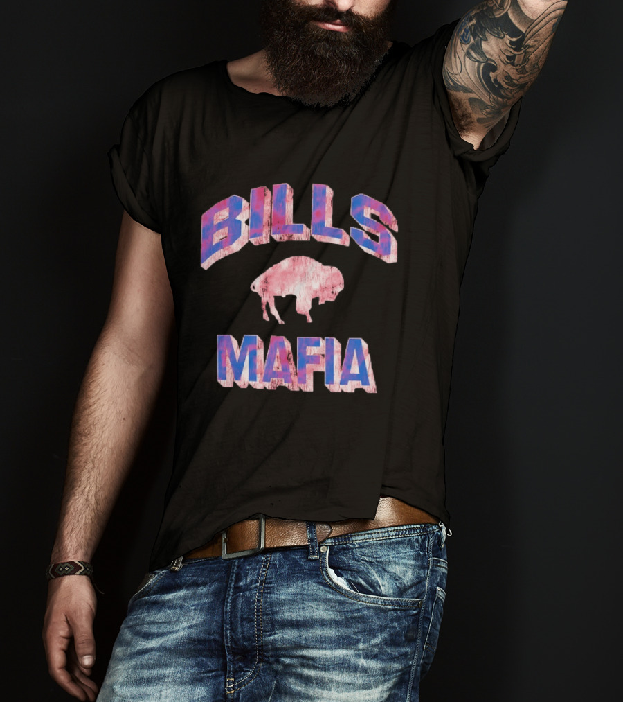 Bills Mafia Distressed Buffalo Bills Football T-Shirt